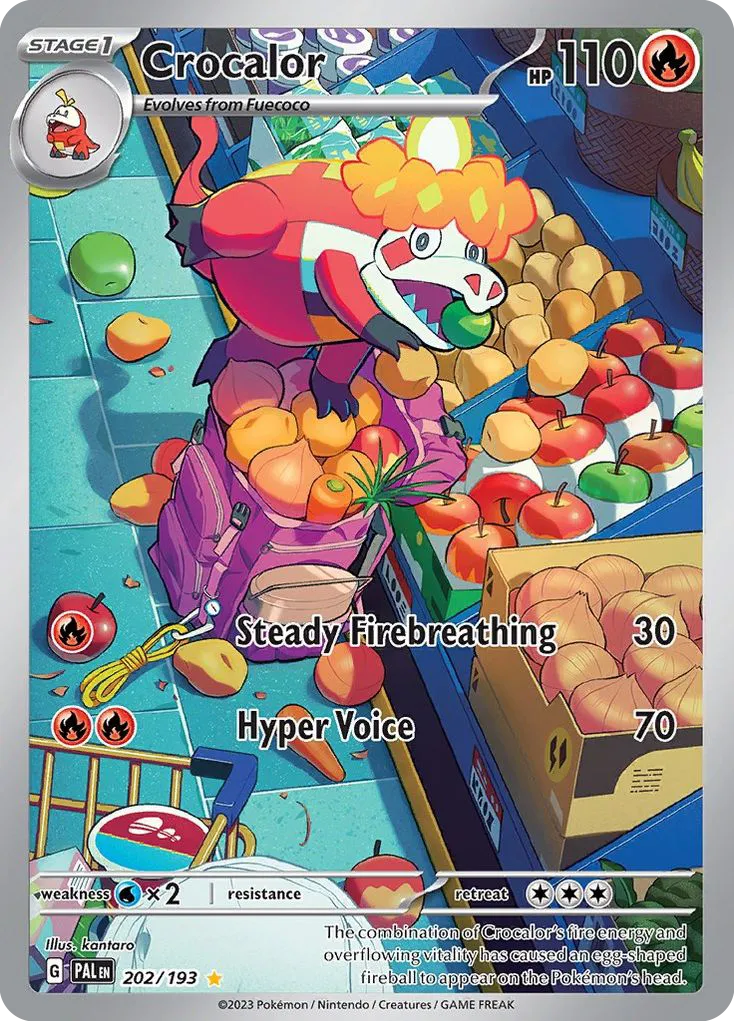 2023 Paldea Evolved Crocalor #202/193 Illustration Rare card image