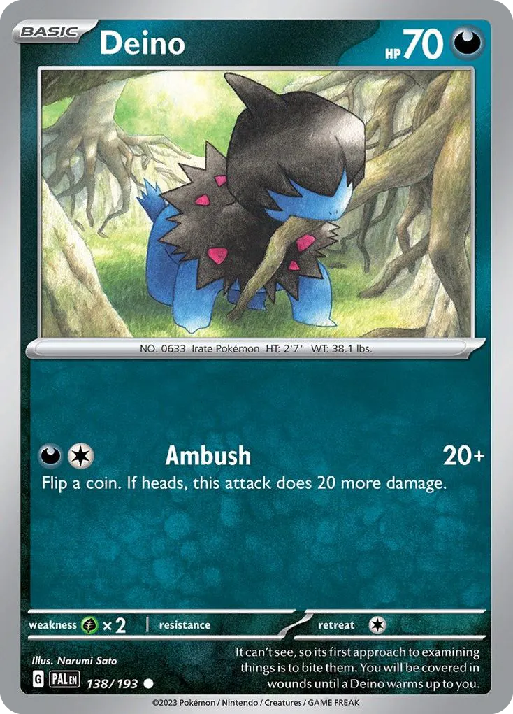 2023 Paldea Evolved Deino Common #138/193 Common card image