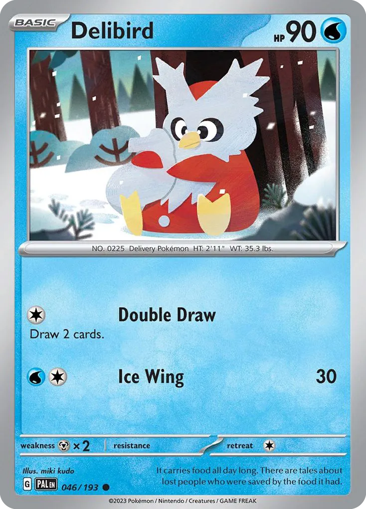 2023 Paldea Evolved Delibird Common #046/193 Common card image