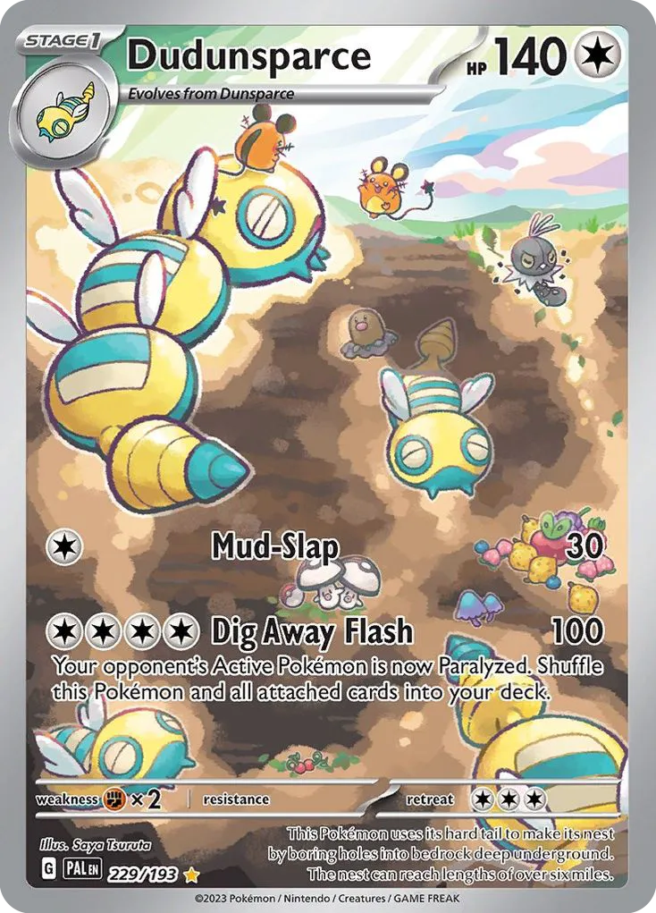 2023 Paldea Evolved Dudunsparce Uncommon #157/193 Uncommon card image