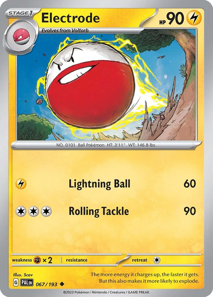 2023 Paldea Evolved Electrode Uncommon #067/193 Uncommon card image