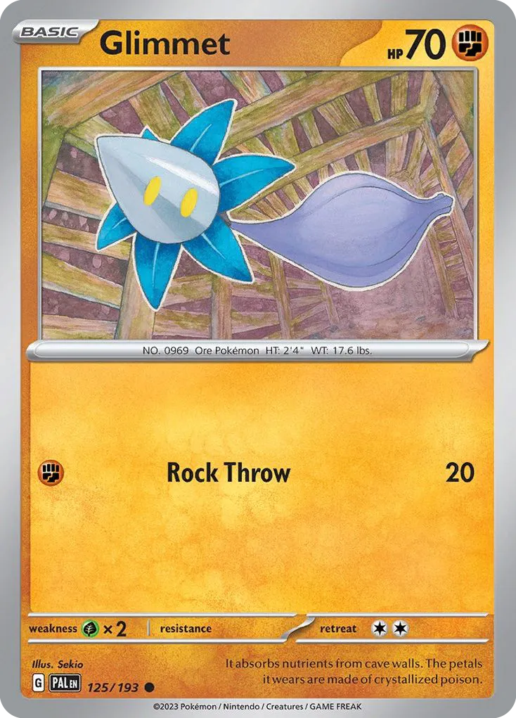 2023 Paldea Evolved Glimmet #125/193 Common card image