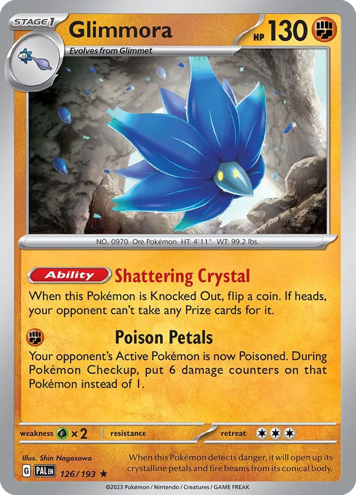 2023 Paldea Evolved Glimmora Rare #126/193 Rare card image