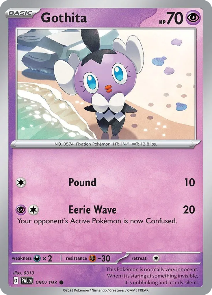 2023 Paldea Evolved Gothita Common #090/193 Common card image