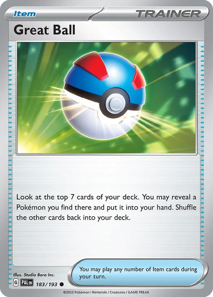 2023 Paldea Evolved Great Ball Common #183/193 Common card image