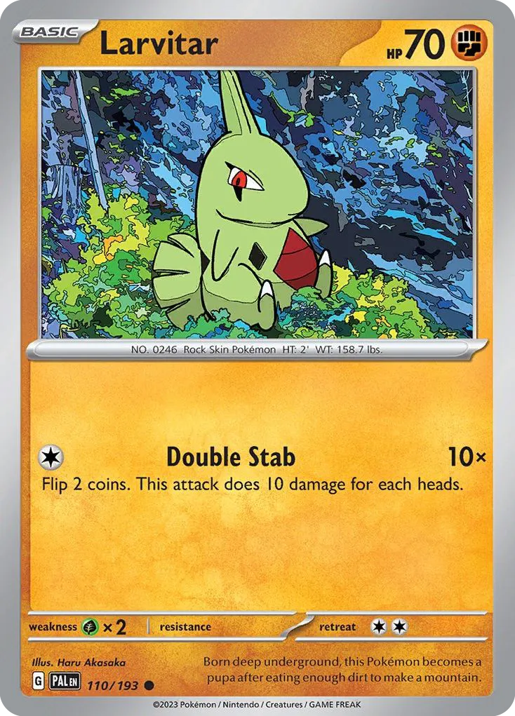 2023 Paldea Evolved Larvitar Common #110/193 Common card image