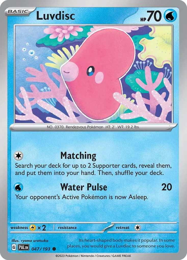 2023 Paldea Evolved Luvdisc Common #047/193 Common card image