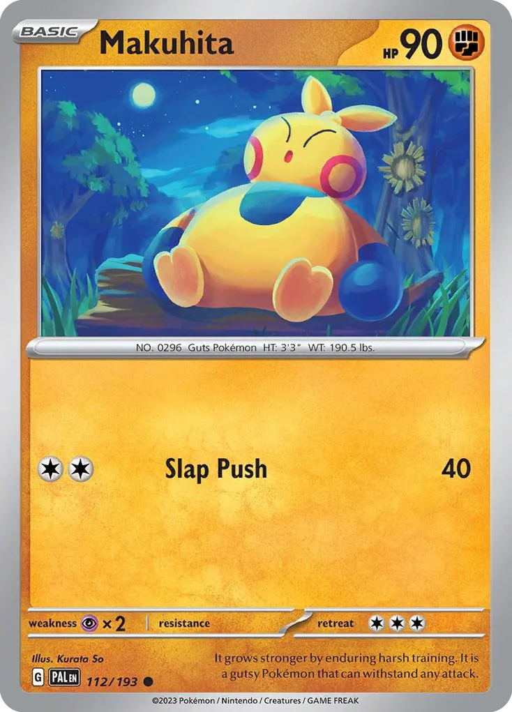 2023 Paldea Evolved Makuhita Common #112/193 Common card image