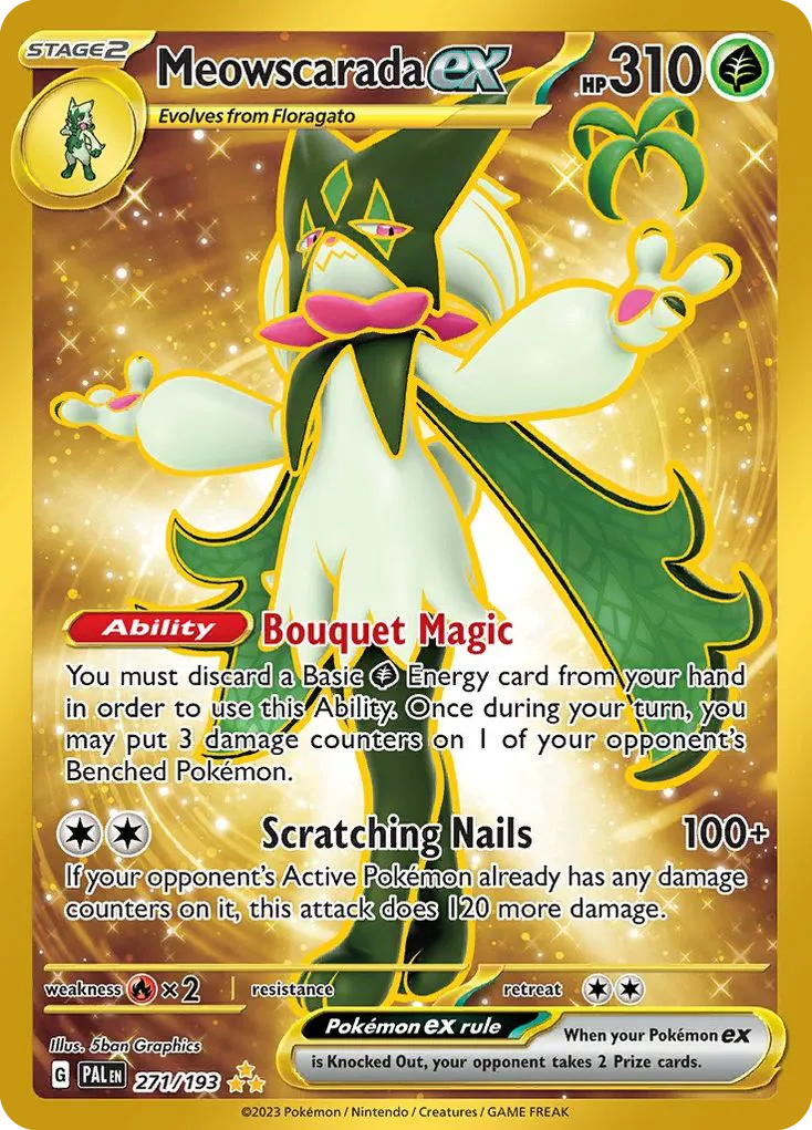 2023 Paldea Evolved Meowscarada ex #271/193 Hyper Rare card image