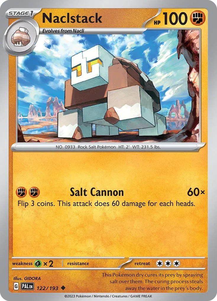 2023 Paldea Evolved Naclstack Uncommon #122/193 Uncommon card image