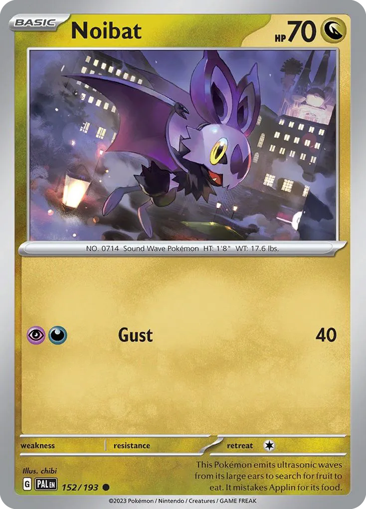2023 Paldea Evolved Noibat Common #152/193 Common card image