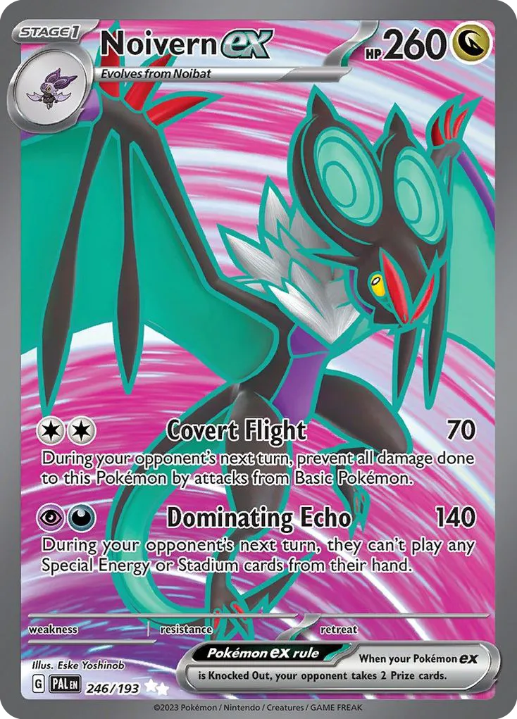 2023 Paldea Evolved Noivern ex #153/193 Double Rare card image