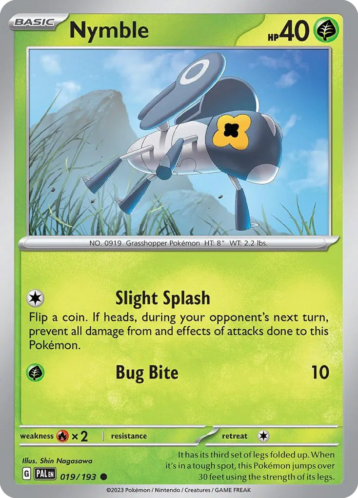 2023 Paldea Evolved Nymble #019/193 Common card image