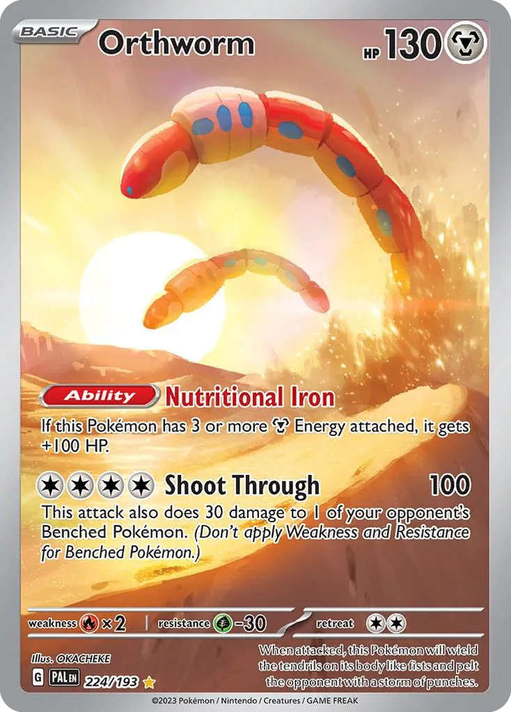 2023 Paldea Evolved Orthworm #151/193 Rare card image