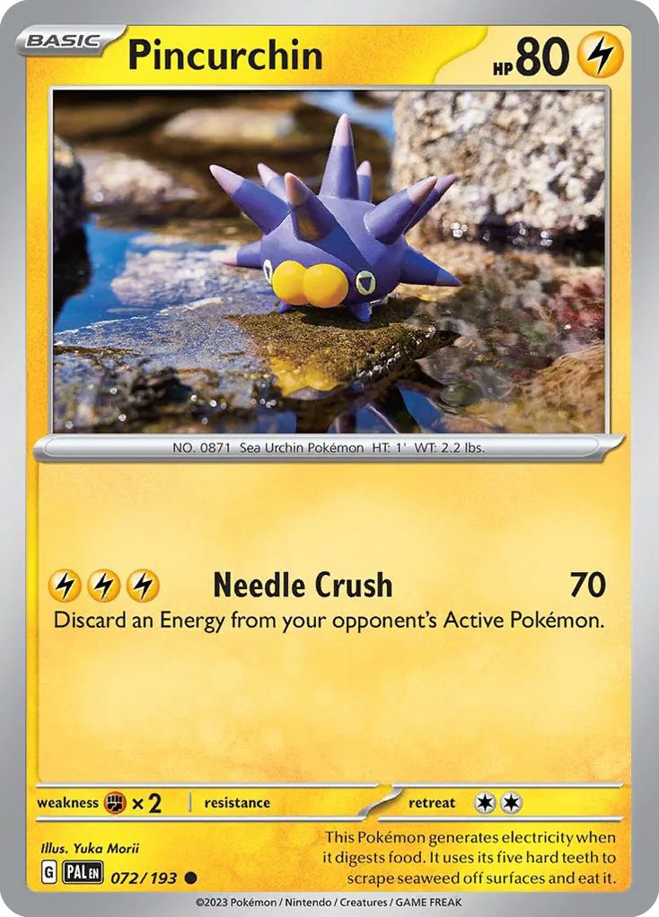 2023 Paldea Evolved Pincurchin #072/193 Common card image
