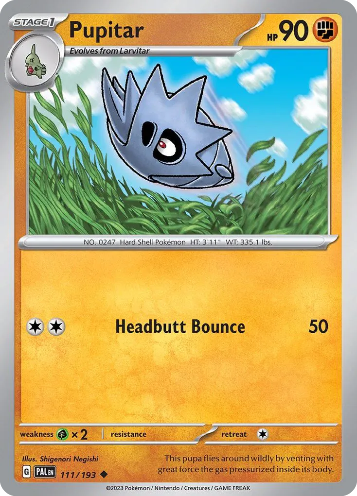 2023 Paldea Evolved Pupitar Uncommon #111/193 Uncommon card image