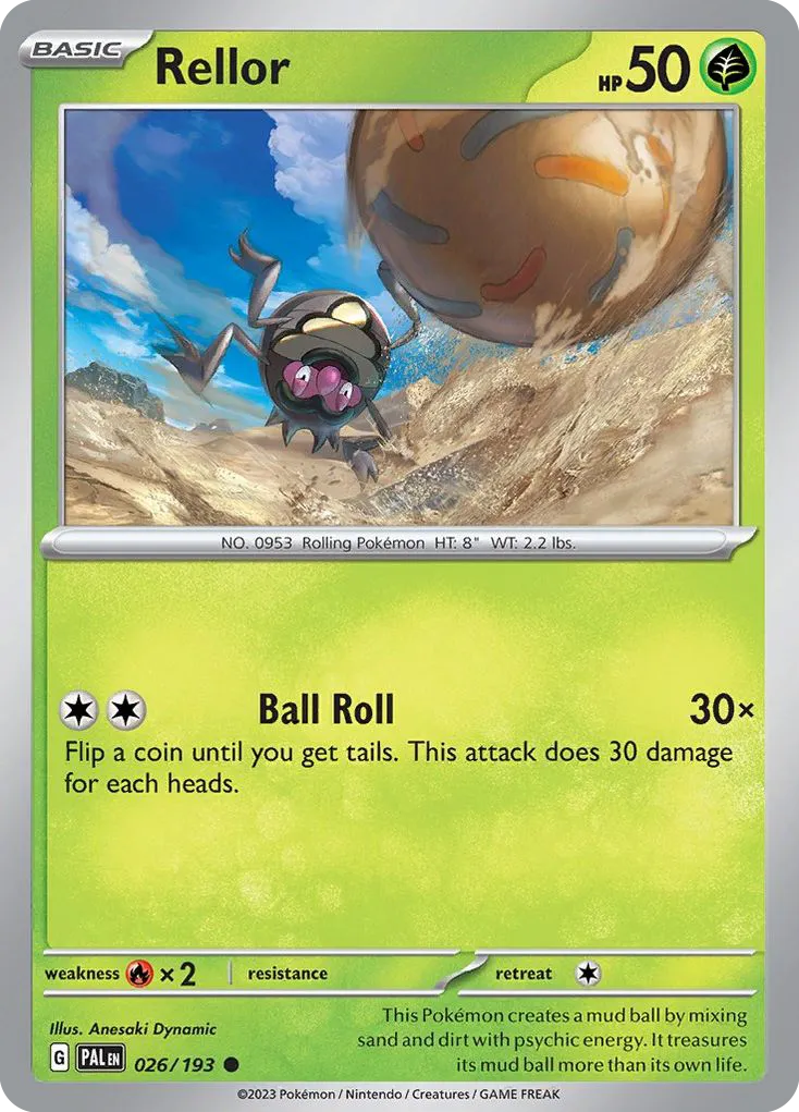 2023 Paldea Evolved Rellor Common #025/193 Common card image
