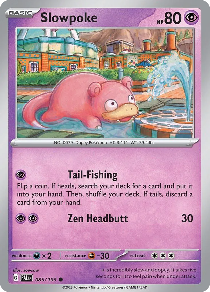 2023 Paldea Evolved Slowpoke Common #085/193 Common card image