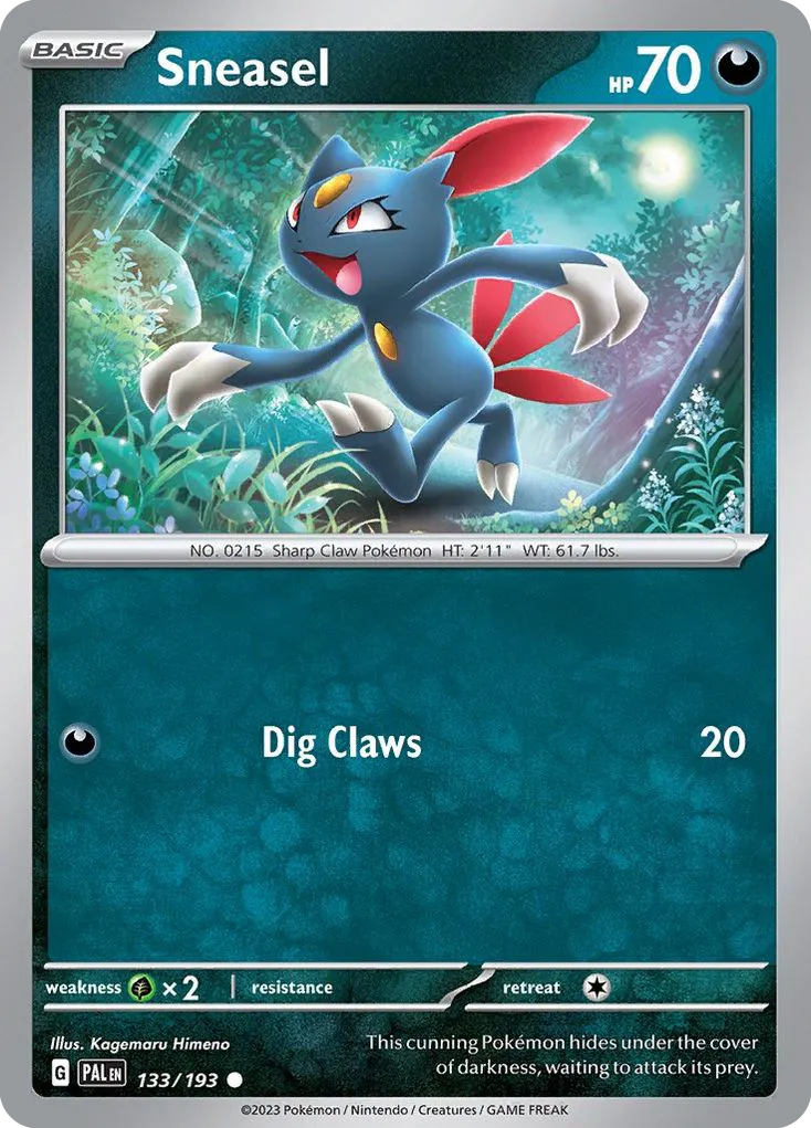 2023 Paldea Evolved Sneasel Common #133/193 Common card image
