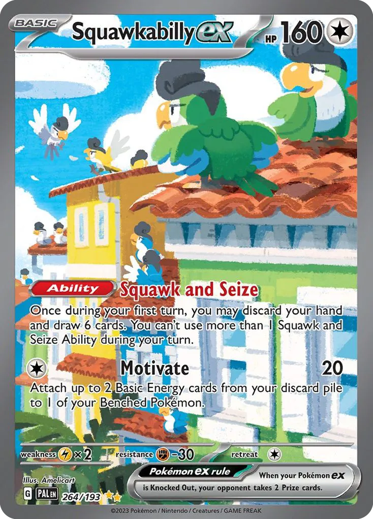 2023 Paldea Evolved Squawkabilly ex Double Rare #169/193 Double Rare card image