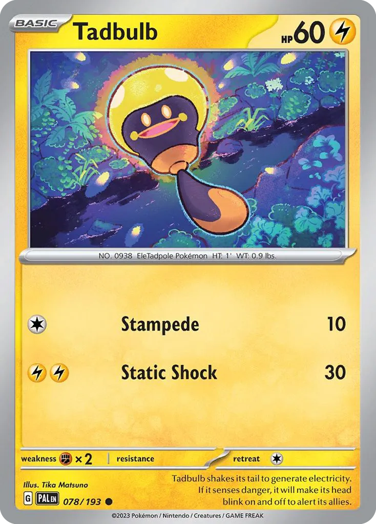 2023 Paldea Evolved Tadbulb Common #077/193 Common card image