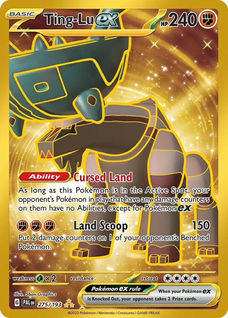 2023 Paldea Evolved Ting-Lu ex #275/193 Hyper Rare card image