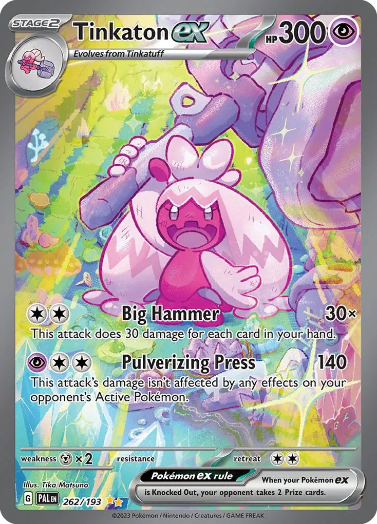 2023 Paldea Evolved Tinkaton ex #240/193 Ultra Rare card image