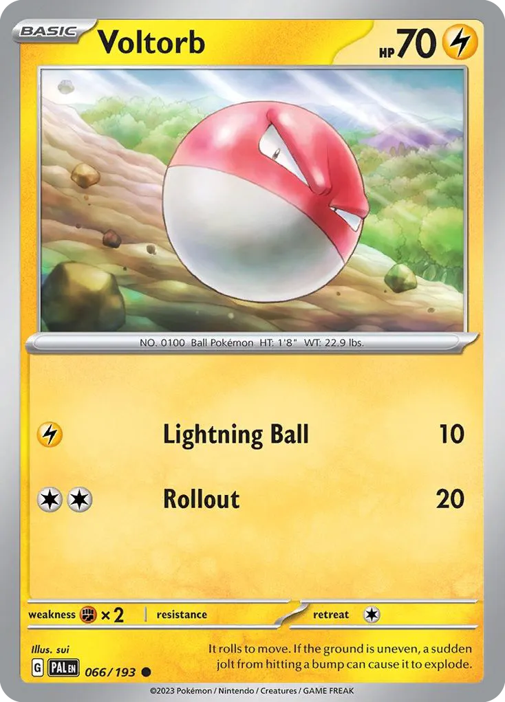 2023 Paldea Evolved Voltorb Common #066/193 Common card image