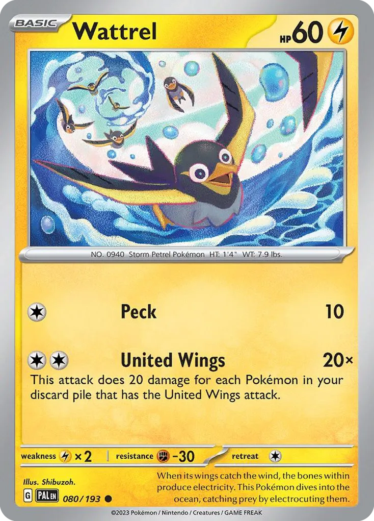 2023 Paldea Evolved Wattrel Common #081/193 Common card image