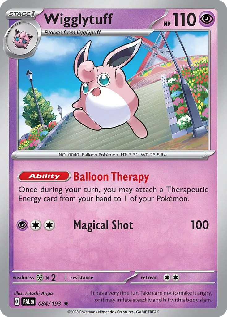 2023 Paldea Evolved Wigglytuff #084/193 Rare card image
