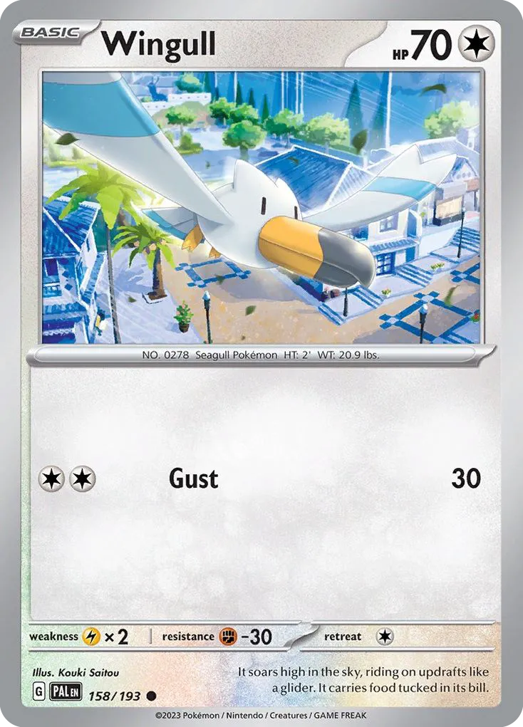 2023 Paldea Evolved Wingull Common #158/193 Common card image
