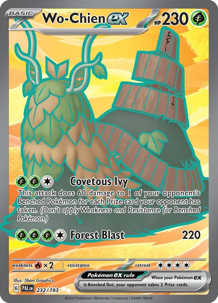 2023 Paldea Evolved Wo-Chien ex #257/193 Special Illustration Rare card image