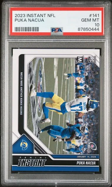 2023 Panini 141 Puka Nacua (/995) Instant #NFL card image