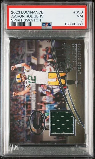 2023 Panini Aaron Rodgers Luminance Spirit Swatches #Ss3 card image