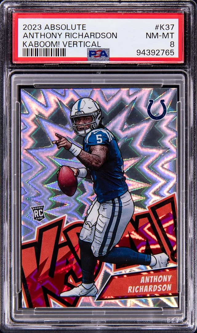 2023 Panini Absolute Anthony Richardson Kaboom! Vertical #K37 card image