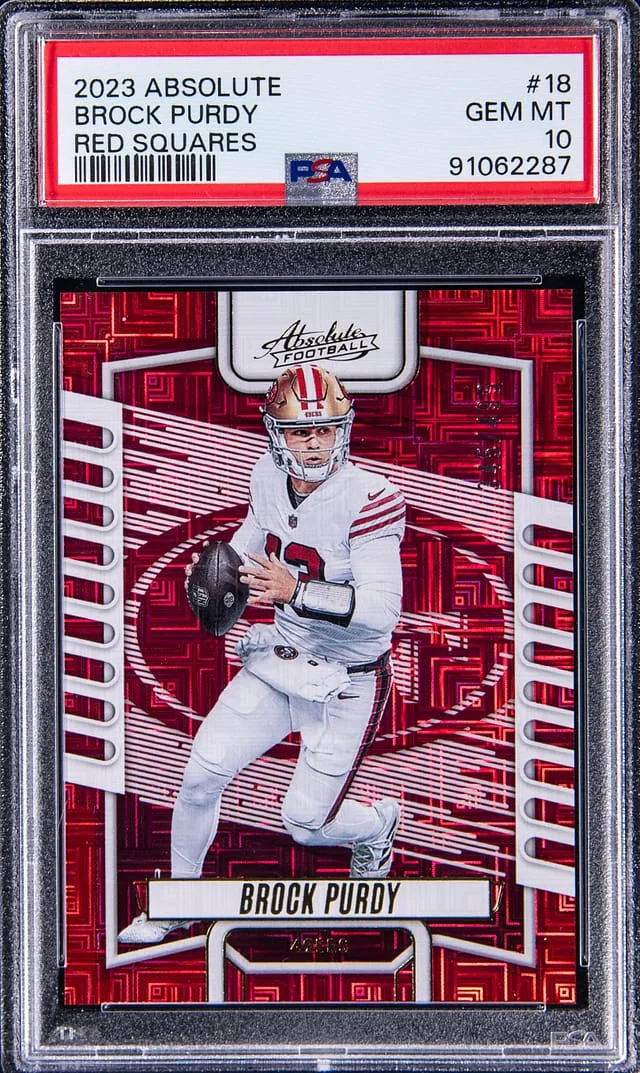 2023 Panini Absolute Brock Purdy Red Squares #18 card image