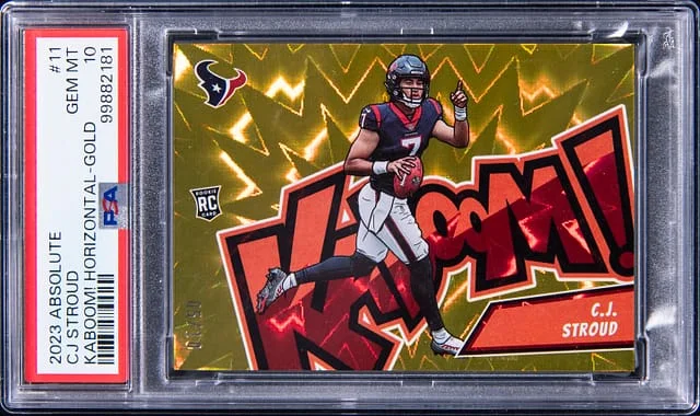 2023 Panini Absolute C.J Stroud Kaboom! Horizontal Gold #11 card image
