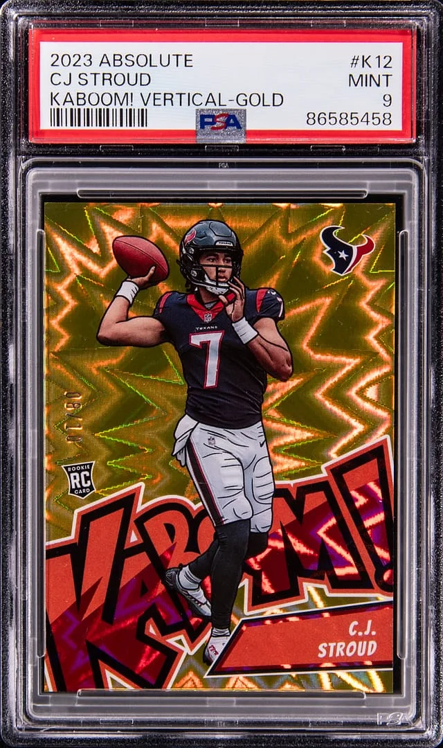 2023 Panini Absolute C.J. Stroud Kaboom! Vertical Gold #K12 card image