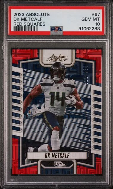 2023 Panini Absolute Dk Metcalf Red Squares #67 card image