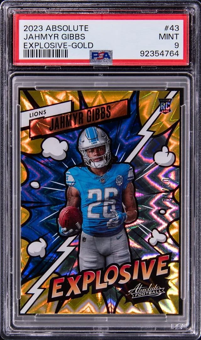 2023 Panini Absolute Jahmyr Gibbs Explosive Gold #43 card image