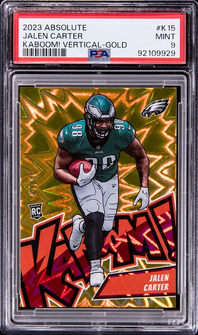2023 Panini Absolute Jalen Carter Kaboom! Vertical Gold #K15 card image