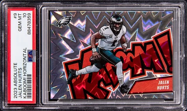 2023 Panini Absolute Jalen Hurts Kaboom! Horizontal #9 card image
