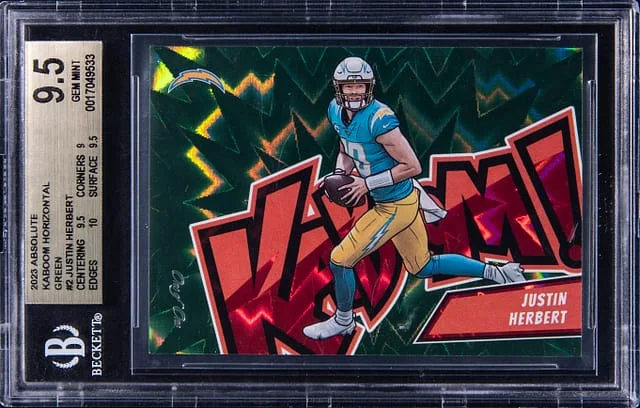 2023 Panini Absolute Justin Herbert Kaboom! Horizontal #2 card image