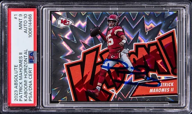 2023 Panini Absolute Patrick Mahomes II Kaboom! Horizontal #1 card image