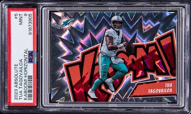 2023 Panini Absolute Tua Tagovailoa Kaboom! Horizontal #5 card image