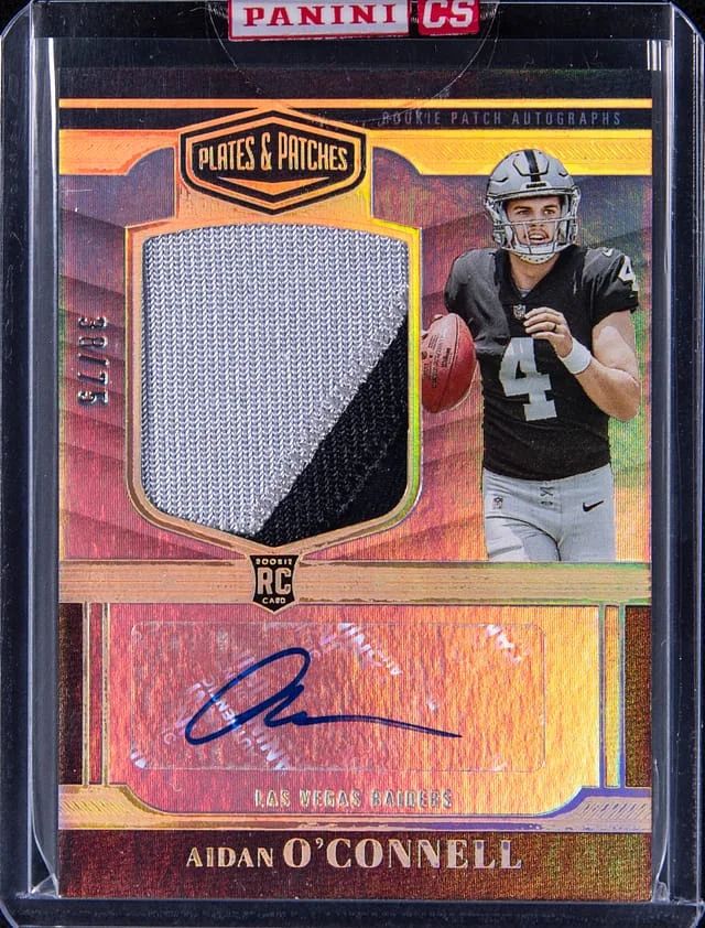 2023 Panini Aidan O'Connell Plates & Patches Patch Autographs #RPA-35 card image