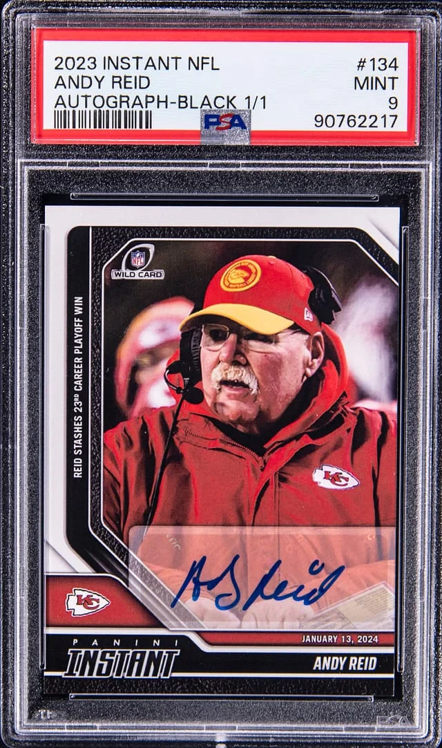 2023 Panini Andy Reed Instant NFL Autograph-Black #134 card image