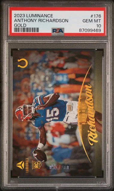 2023 Panini Anthony Richardson Luminance Gold #176 card image