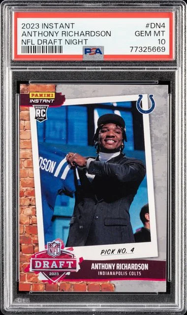 2023 Panini Anthony Richardson (/2419) Instant NFL Draft Night #DN4 card image