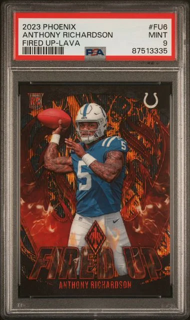 2023 Panini Anthony Richardson Phoenix Fired Up Lava #FU6 card image
